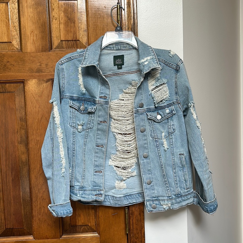 Wild fable distressed jean jacket